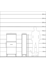 Arges Dolap Tek Raflı Tek Çekmeceli 60x30x134 Çam-Antrasit