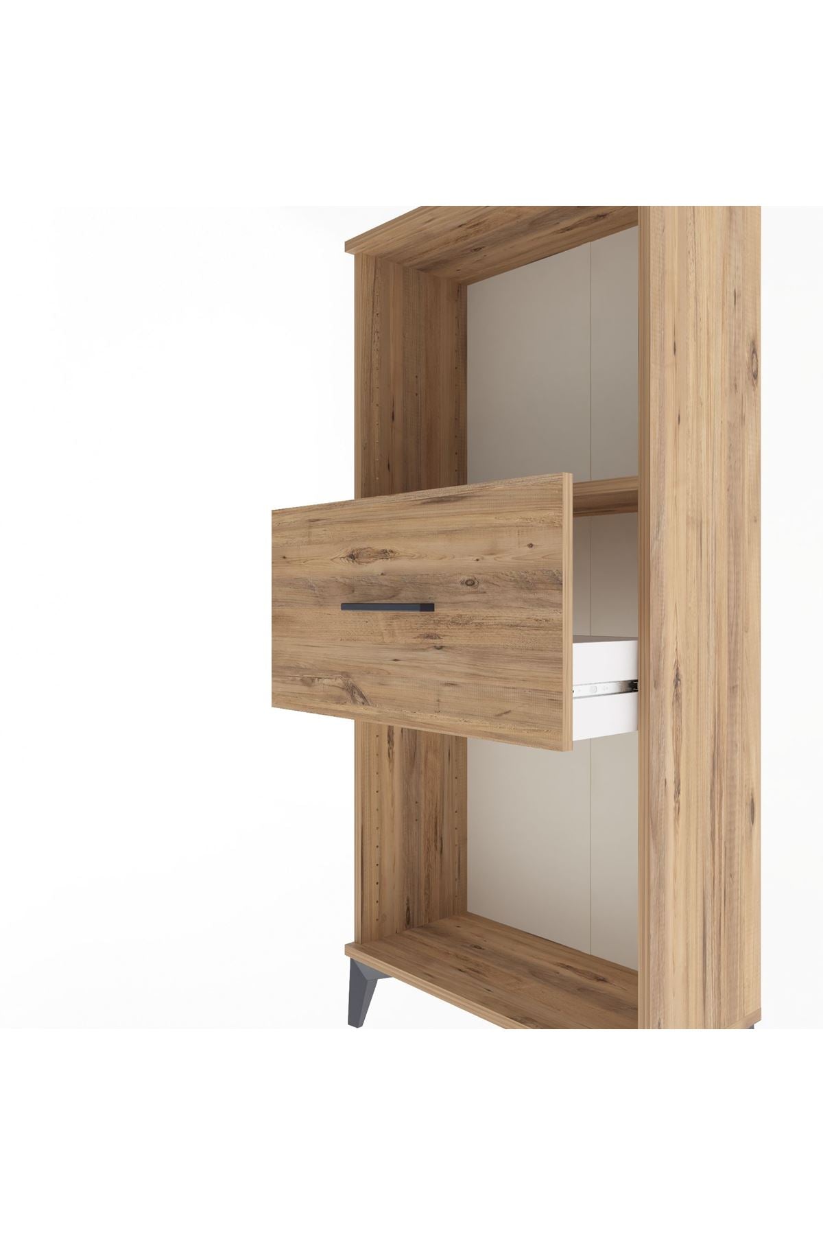 Arges Dolap Tek Raflı Tek Çekmeceli 60x30x134 Çam-Çam