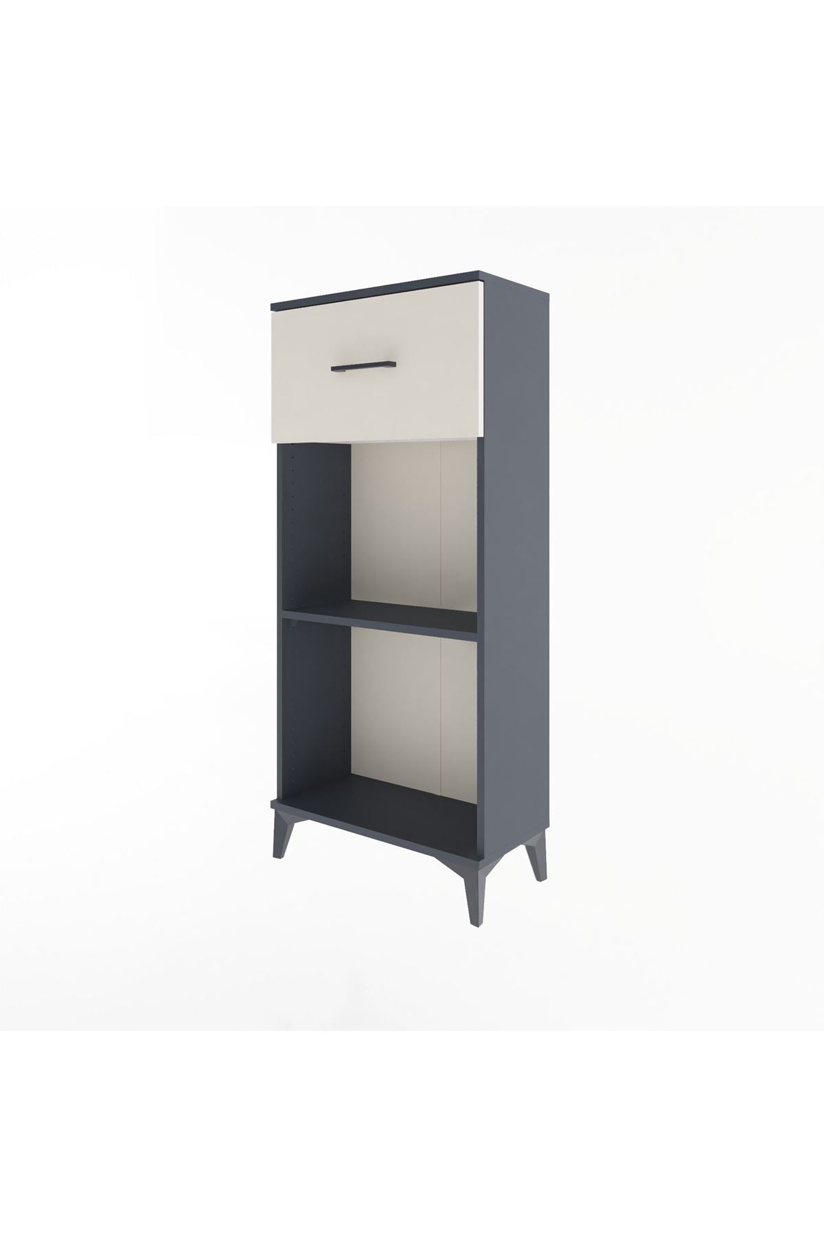 Arges Dolap Tek Raflı Tek Çekmeceli 60x30x134 Antrasit-Aytaşı