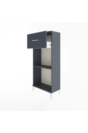 Arges Dolap Tek Raflı Tek Çekmeceli 60x30x134 Antrasit-Antrasit