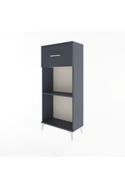 Arges Dolap Tek Raflı Tek Çekmeceli 60x30x134 Antrasit-Antrasit