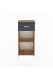 Arges Dolap Tek Raflı Tek Çekmeceli 60x30x134 Çam-Antrasit