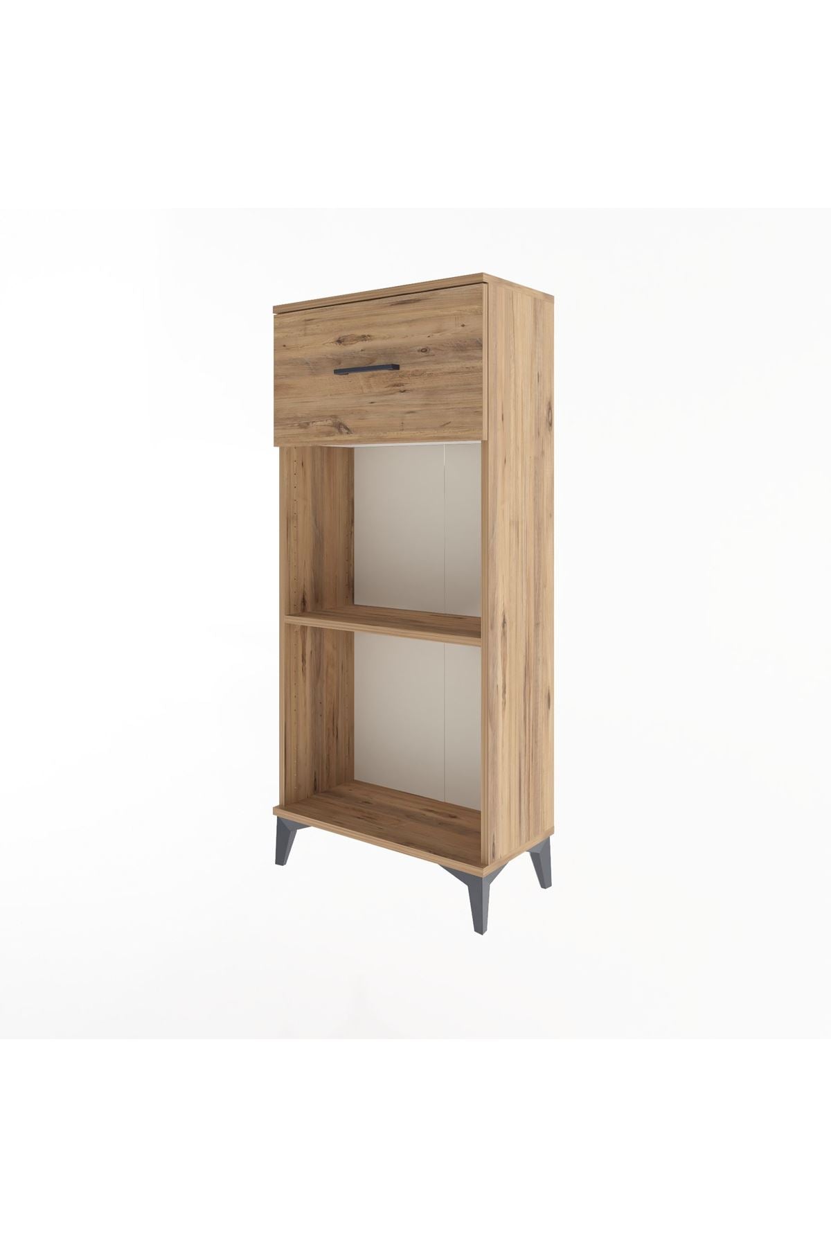 Arges Dolap Tek Raflı Tek Çekmeceli 60x30x134 Çam-Çam