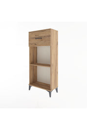 Arges Dolap Tek Raflı Tek Çekmeceli 60x30x134 Çam-Çam