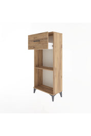 Arges Dolap Tek Raflı Tek Çekmeceli 60x30x134 Çam-Çam