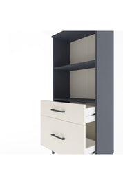 Arges Dolap 2 Raflı 2 Çekmeceli 60x30x134 Antrasit-Aytaşı