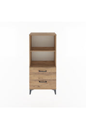 Arges Dolap 2 Raflı 2 Çekmeceli 60x30x134 Çam-Çam