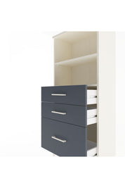 Arges Dolap 2 Raflı 3 Çekmeceli 60x30x134 Aytaşı-Antrasit