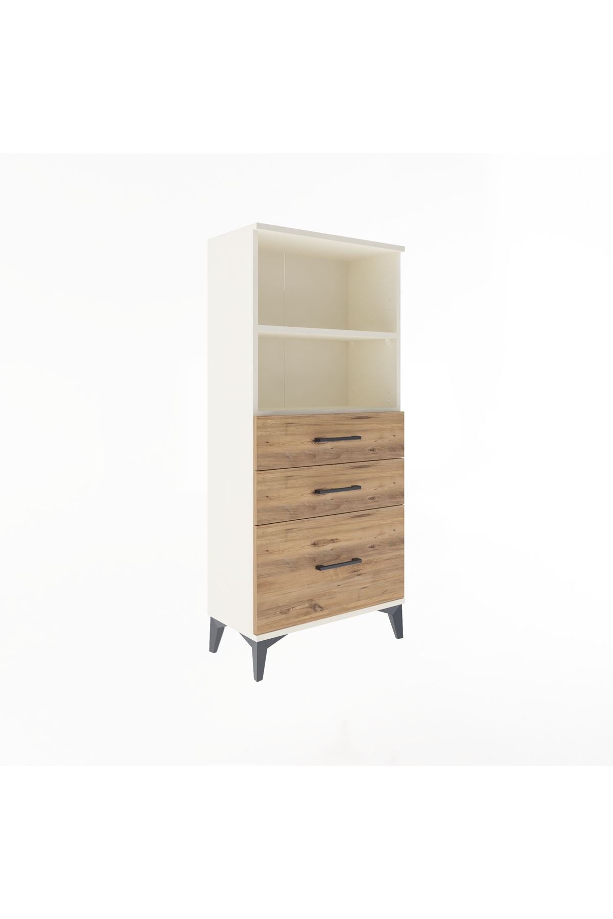 Arges Dolap 2 Raflı 3 Çekmeceli 60x30x134 Aytaşı-Çam