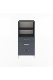 Arges Dolap 2 Raflı 3 Çekmeceli 60x30x134 Antrasit-Antrasit