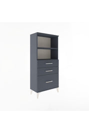 Arges Dolap 2 Raflı 3 Çekmeceli 60x30x134 Antrasit-Antrasit