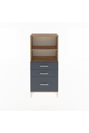 Arges Dolap 2 Raflı 3 Çekmeceli 60x30x134 Çam-Antrasit