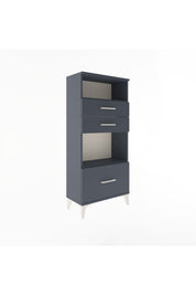 Arges Dolap 2 Raflı 3 Çekmeceli 60x30x134 Antrasit-Antrasit