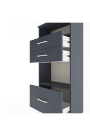 Arges Dolap 2 Raflı 3 Çekmeceli 60x30x134 Antrasit-Antrasit