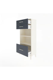 Arges Dolap 2 Raflı 3 Çekmeceli 60x30x134 Aytaşı-Antrasit