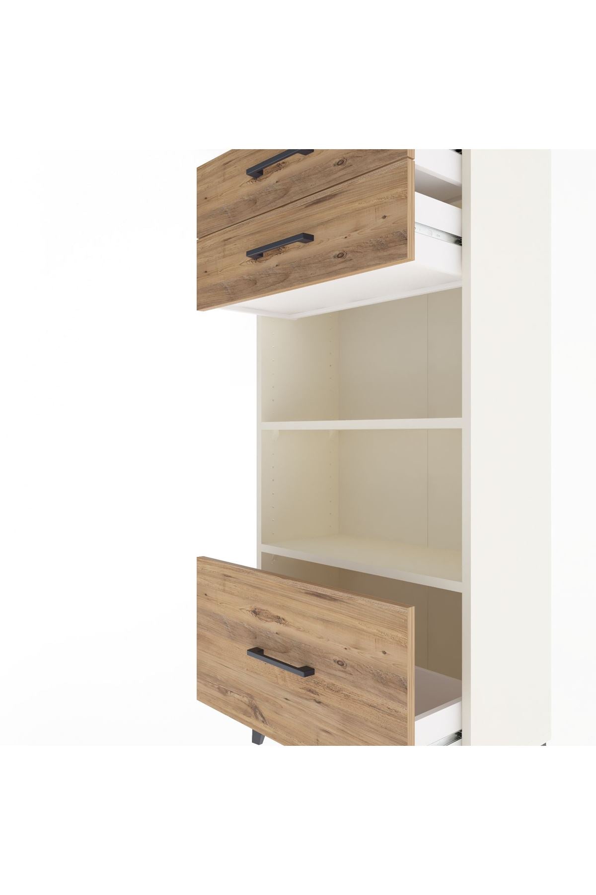 Arges Dolap 2 Raflı 3 Çekmeceli 60x30x134 Aytaşı-Çam