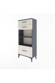 Arges Dolap 2 Raflı 3 Çekmeceli 60x30x134 Antrasit-Aytaşı