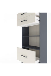 Arges Dolap 2 Raflı 3 Çekmeceli 60x30x134 Antrasit-Aytaşı