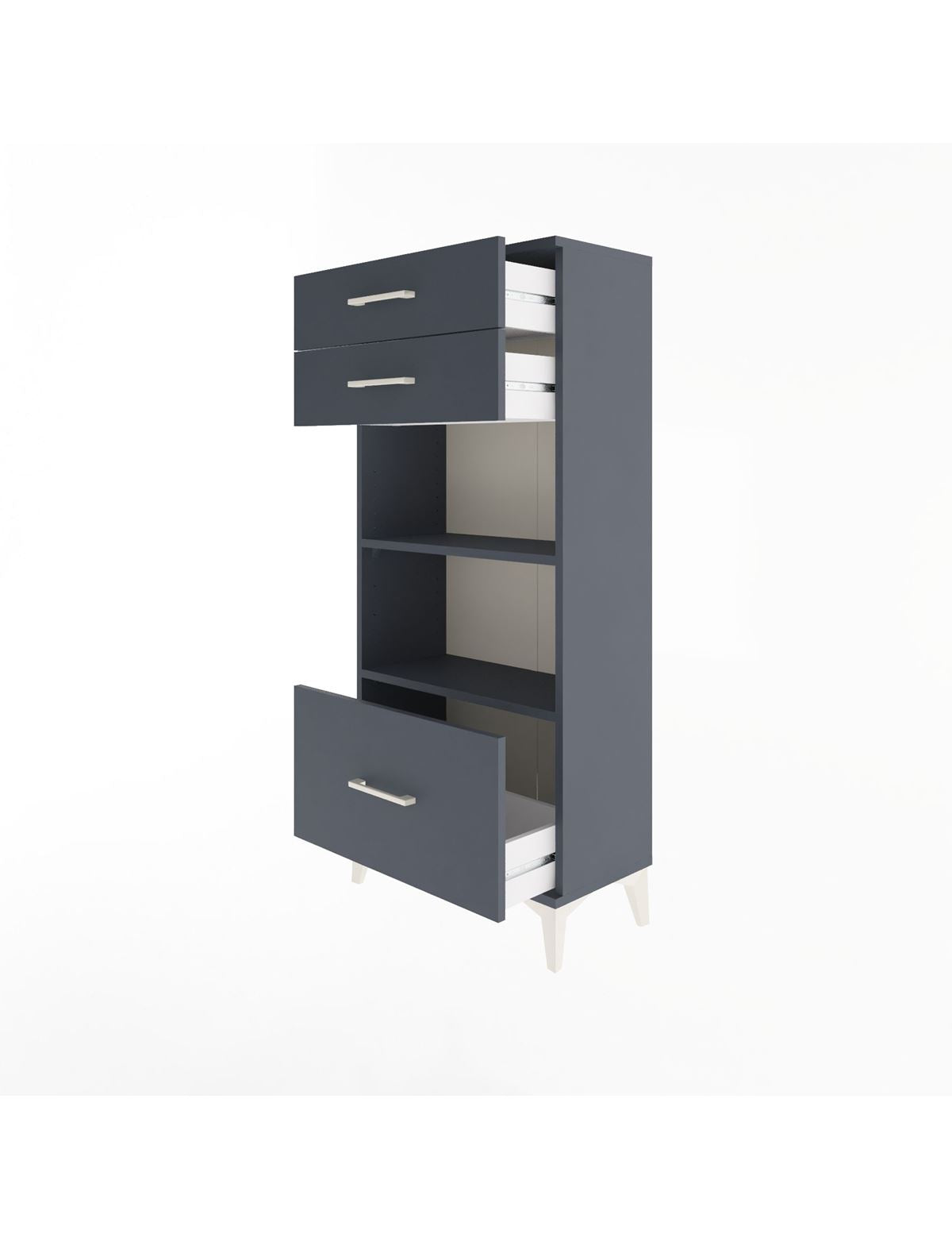 Arges Dolap 2 Raflı 3 Çekmeceli 60x30x134 - S17M008V5A