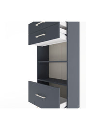 Arges Dolap 2 Raflı 3 Çekmeceli 60x30x134 Antrasit-Antrasit