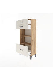 Arges Dolap 2 Raflı 3 Çekmeceli 60x30x134 Çam-Aytaşı