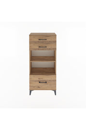 Arges Dolap 2 Raflı 3 Çekmeceli 60x30x134 Çam-Çam