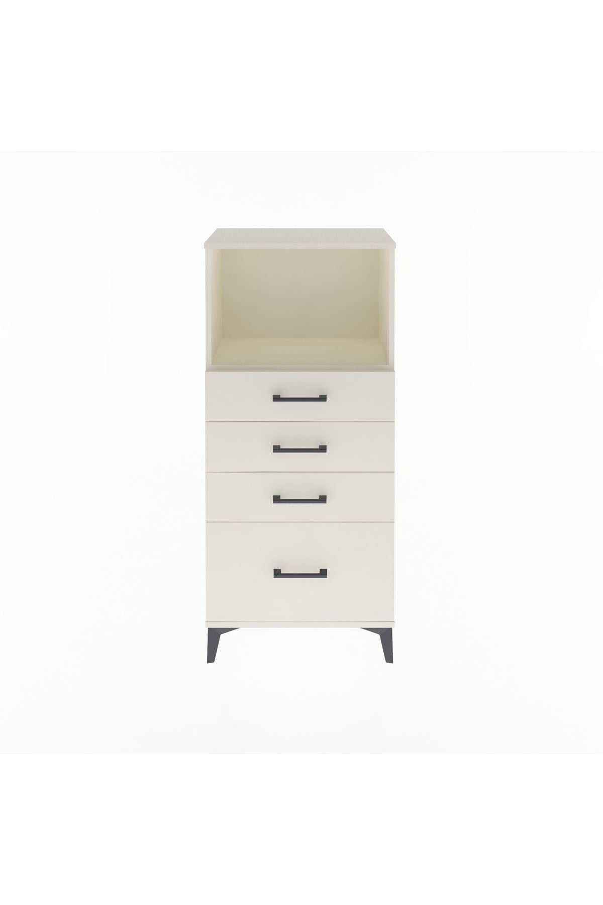 Arges Dolap Tek Raflı 4 Çekmeceli 60x30x134 Aytaşı-Aytaşı