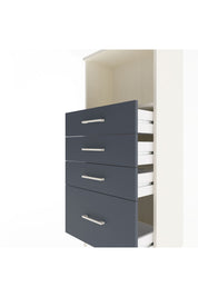 Arges Dolap Tek Raflı 4 Çekmeceli 60x30x134 Aytaşı-Antrasit