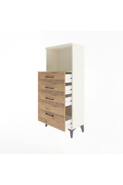 Arges Dolap Tek Raflı 4 Çekmeceli 60x30x134 Aytaşı-Çam