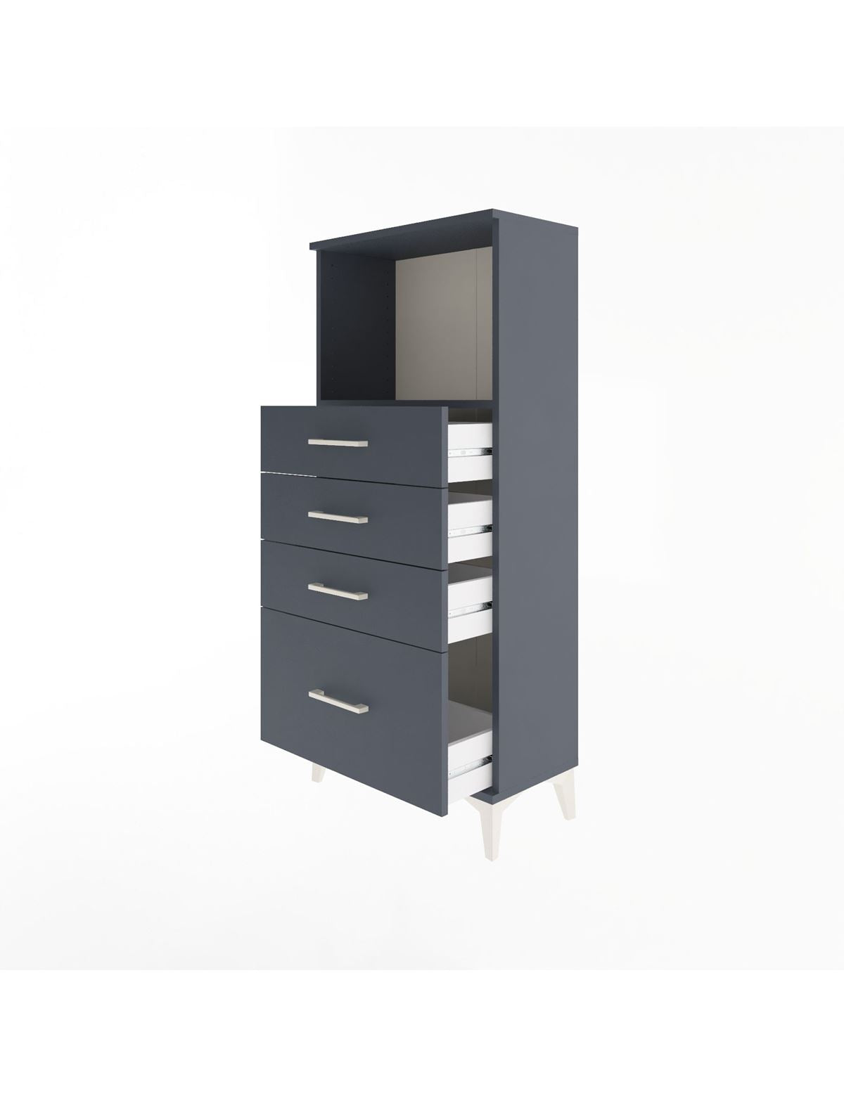 Arges Dolap Tek Raflı 4 Çekmeceli 60x30x134 - S17M009V5A