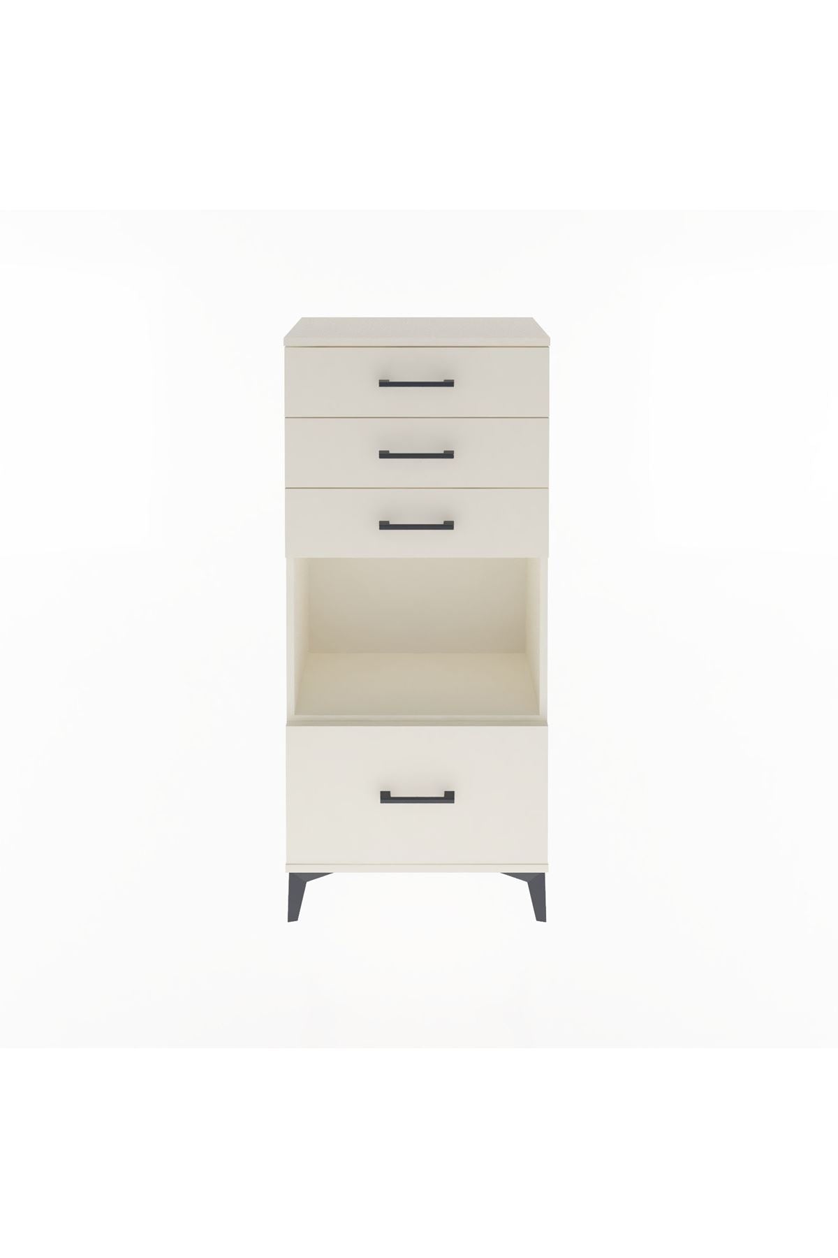 Arges Dolap Tek Raflı 4 Çekmeceli 60x30x134 Aytaşı-Aytaşı