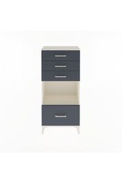 Arges Dolap Tek Raflı 4 Çekmeceli 60x30x134 Aytaşı-Antrasit