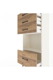 Arges Dolap Tek Raflı 4 Çekmeceli 60x30x134 Aytaşı-Çam