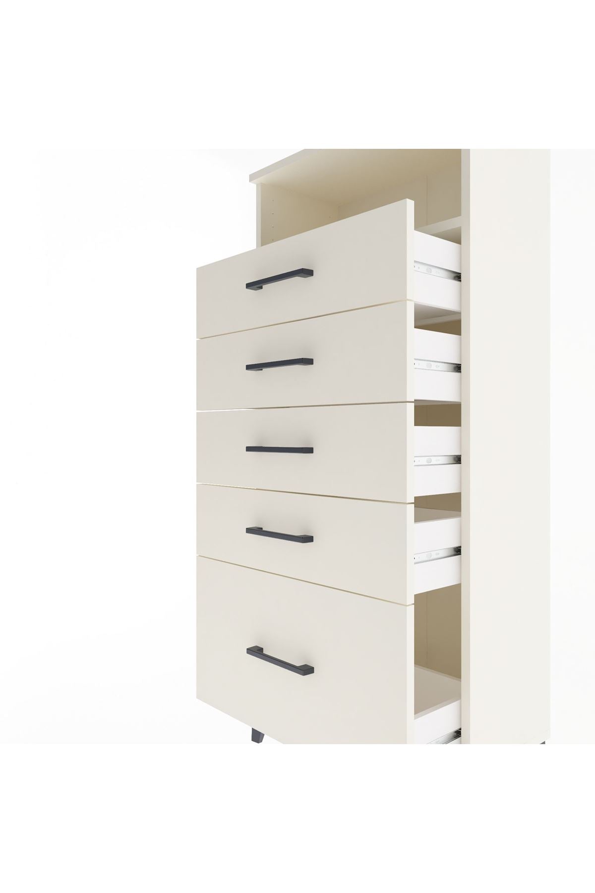 Arges Dolap Tek Raflı 5 Çekmeceli 60x30x134 Aytaşı-Aytaşı