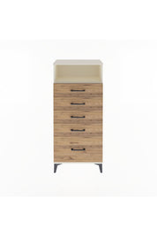 Arges Dolap Tek Raflı 5 Çekmeceli 60x30x134 Aytaşı-Çam