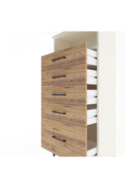 Arges Dolap Tek Raflı 5 Çekmeceli 60x30x134 Aytaşı-Çam
