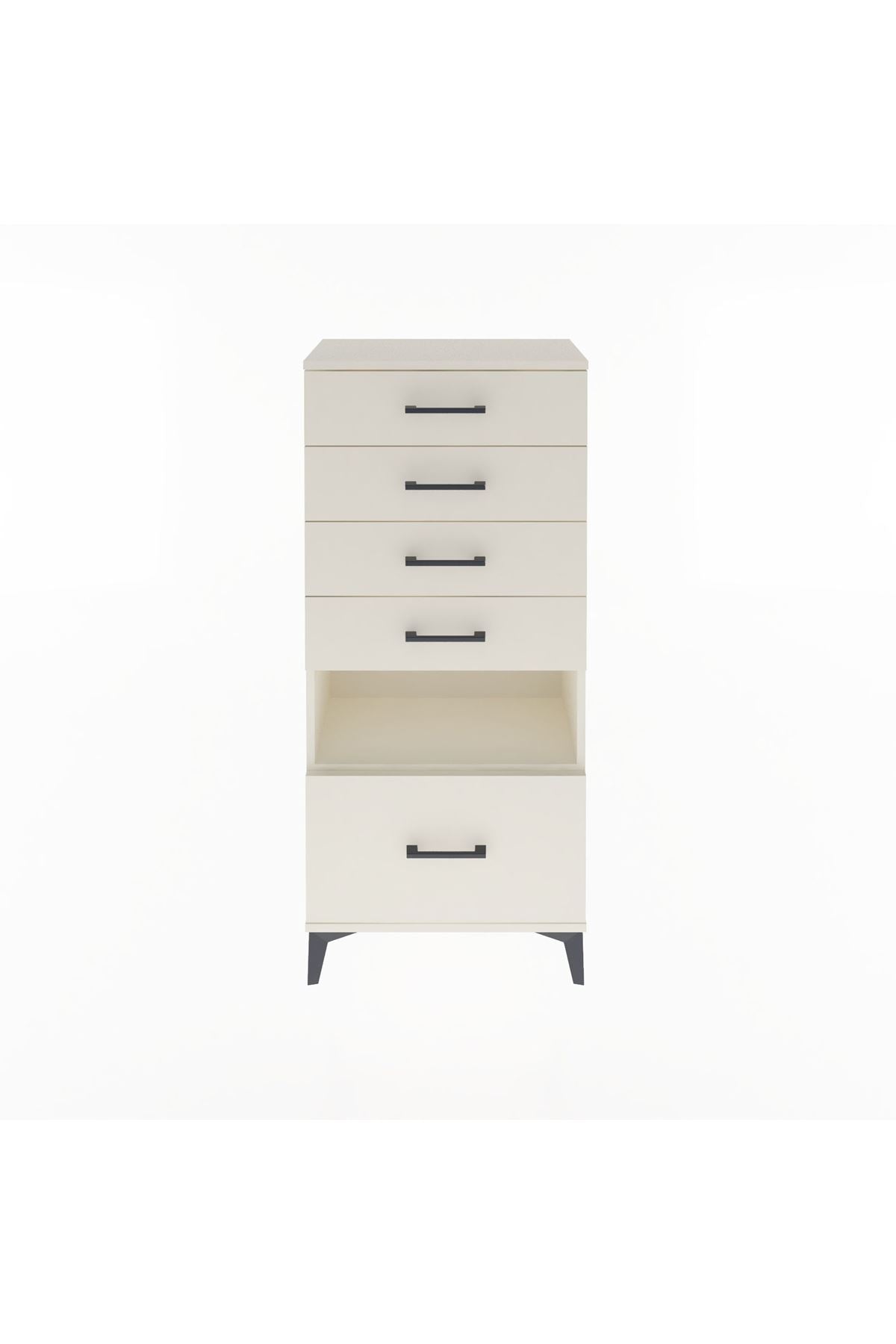 Arges Dolap Tek Raflı 5 Çekmeceli 60x30x134 Aytaşı-Aytaşı