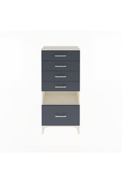 Arges Dolap Tek Raflı 5 Çekmeceli 60x30x134 Aytaşı-Antrasit