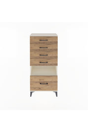 Arges Dolap Tek Raflı 5 Çekmeceli 60x30x134 Aytaşı-Çam