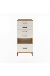 Arges Dolap Tek Raflı 5 Çekmeceli 60x30x134 Çam-Aytaşı