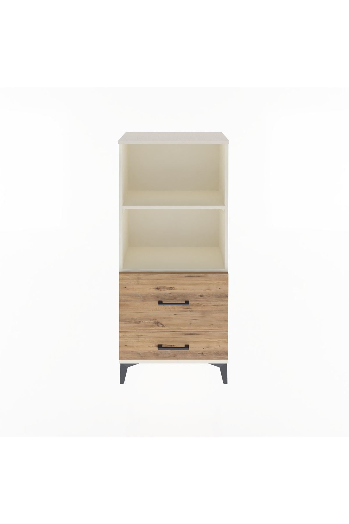 Arges Dolap 2 Raflı 2 Çekmeceli 60x30x134 Aytaşı-Çam