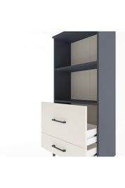 Arges Dolap 2 Raflı 2 Çekmeceli 60x30x134 Antrasit-Aytaşı