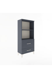 Arges Dolap 2 Raflı 2 Çekmeceli 60x30x134 Antrasit-Antrasit