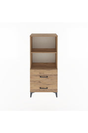 Arges Dolap 2 Raflı 2 Çekmeceli 60x30x134 Çam-Çam