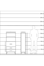Arges Dolap 2 Raflı 3 Çekmeceli 60x30x134 Aytaşı-Aytaşı