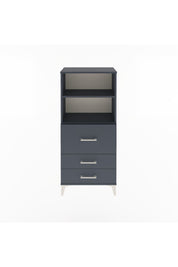 Arges Dolap 2 Raflı 3 Çekmeceli 60x30x134 Antrasit-Antrasit