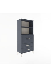 Arges Dolap 2 Raflı 3 Çekmeceli 60x30x134 Antrasit-Antrasit