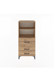 Arges Dolap 2 Raflı 3 Çekmeceli 60x30x134 Çam-Çam