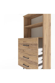 Arges Dolap 2 Raflı 3 Çekmeceli 60x30x134 Çam-Çam