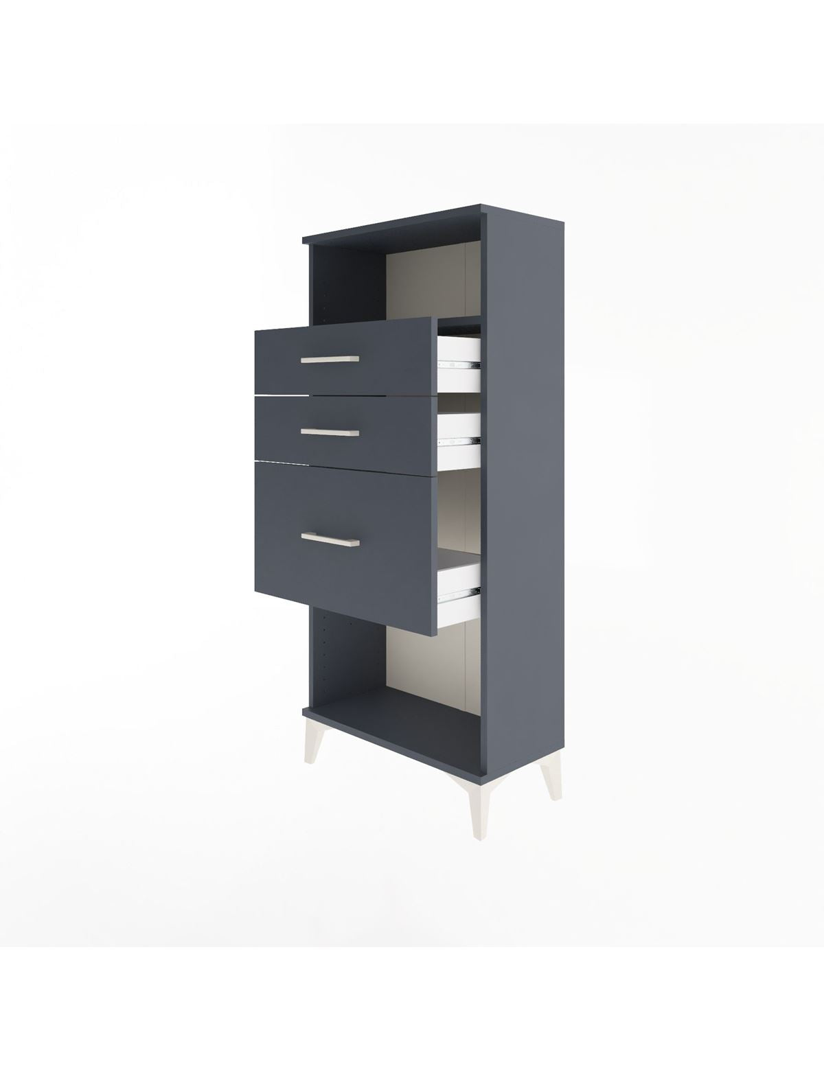 Arges Dolap Tek Raflı 3 Çekmeceli 60x30x134 - S17M015V5A